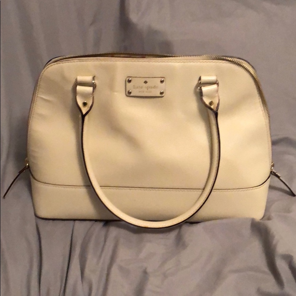 Cream Kate Spade purse
